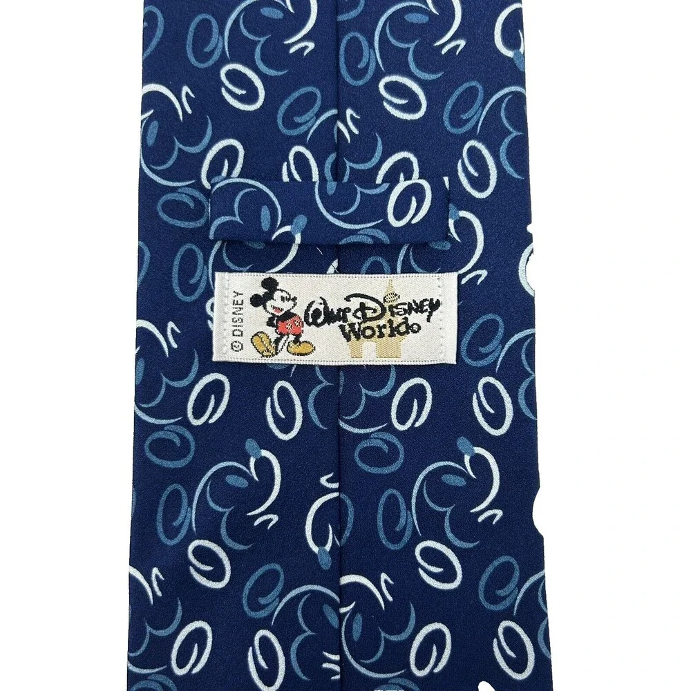 Walt Disney‎ World Blue Necktie 100% Silk Featuring Mickey